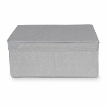 Compactor Skladací úložný kartónový box Wos, 30 x 43 x 19 cm, sivá, S