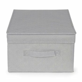 Compactor Skladací úložný kartónový box Wos, 30 x 43 x 19 cm, sivá, S