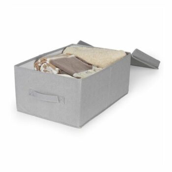Compactor Skladací úložný kartónový box Wos, 30 x 43 x 19 cm, sivá, S