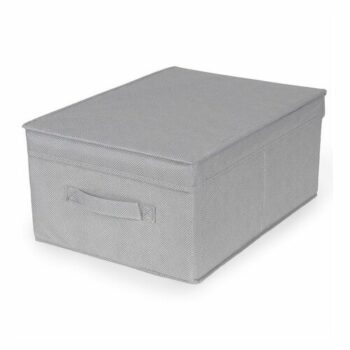 Compactor Skladací úložný kartónový box Wos, 30 x 43 x 19 cm, sivá, S