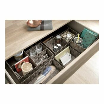 Compactor Úložný organizér do zásuvky Compactor TEX - košík L, 130 x 12 x 7 cm, Taupe (sivo-béžový), L