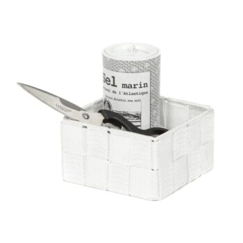Compactor Úložný organizér do zásuvky Compactor TEX - košík S, 12 x 12 x 7 cm, biely, S