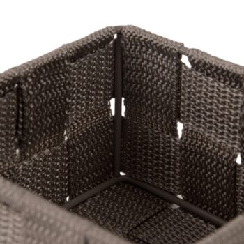 Compactor Úložný organizér do zásuvky Compactor TEX - košík S, 12 x 12 x 7 cm, čokololádový, S