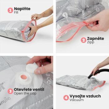 Compactor Vákuové úložné vrece Bag Aspispace XL 80 x 130 cm, XL