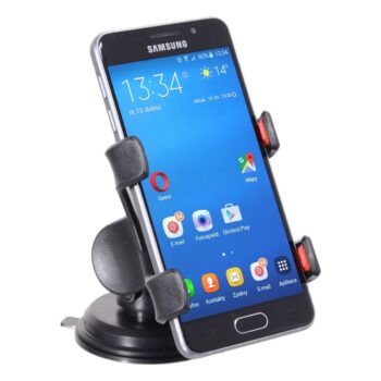 Compass Držiak telefónu / GPS na prísavku Double Clips, čierna