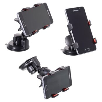 Compass Držiak telefónu / GPS na prísavku Double Clips, čierna