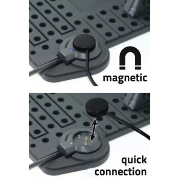 Compass Držiak telefónu s podložkou a káblom micro USB, čierna