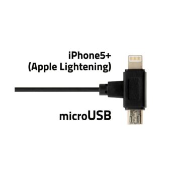 Compass Držiak telefónu s podložkou a káblom micro USB, čierna
