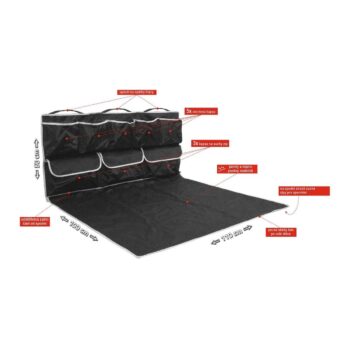 Compass Ochranná deka do kufra s vreckami, čierna