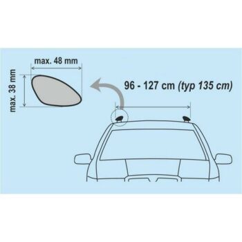 Compass Priečny nosník zamykací hliníkový, 135cm ALU-PRO