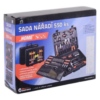 Compass Sada náradia v kufri Home, 550 ks, 09461