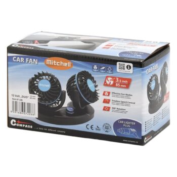 Compass Ventilátor Mitchell Duo 21,5 x 13 x 11 cm, 12 V