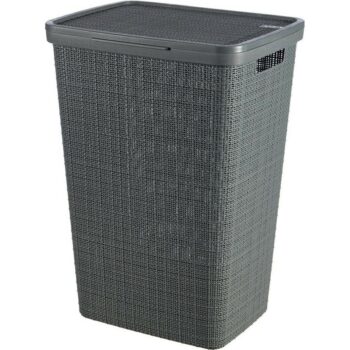 Curver Kôš na špinavú bielizeň Jute 58 l, tm. šedá
