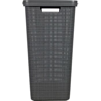 Curver Kôš na špinavú bielizeň Jute 58 l, tm. šedá