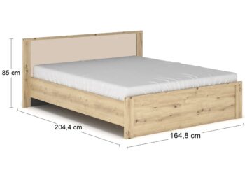 Začínajte deň a ukončujte ho v príjemnom objatí manželskej postele s roštom DAICOS LB-140 140x200 cm. Jej elegancia, štýl a moderná jemnosť si Vás omotá okolo prsta. Vyrobená je z kvalitnej drevotrieskovej dosky v nádhernom farebnom prevedení dub artisan v kombinácii so champagne, ktorá je na čele…