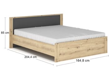 Začínajte deň a ukončujte ho v príjemnom objatí manželskej postele s roštom DAICOS LB-140 140x200 cm. Jej elegancia, štýl a moderná jemnosť si Vás omotá okolo prsta. Vyrobená je z kvalitnej drevotrieskovej dosky v nádhernom farebnom prevedení dub artisan v kombinácii so sivou, ktorá je na čele…
