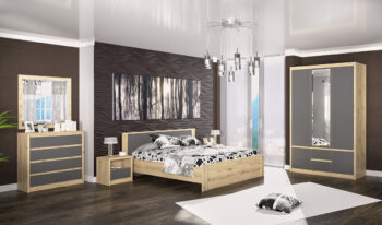 Začínajte deň a ukončujte ho v príjemnom objatí manželskej postele s roštom DAICOS LB-140 140x200 cm. Jej elegancia, štýl a moderná jemnosť si Vás omotá okolo prsta. Vyrobená je z kvalitnej drevotrieskovej dosky v nádhernom farebnom prevedení dub artisan v kombinácii so sivou, ktorá je na čele…