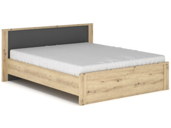 Začínajte deň a ukončujte ho v príjemnom objatí manželskej postele s roštom DAICOS LB-160 160x200 cm. Jej elegancia, štýl a moderná jemnosť si Vás omotá okolo prsta. Vyrobená je z kvalitnej drevotrieskovej dosky v nádhernom farebnom prevedení dub artisan v kombinácii so sivou, ktorá je na čele…