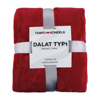DALAT TYP 1: Plyšová deka Dalat Typ 1 120x150 cm - červená; materiál: polyester; rozmery (DxŠ): 150x120 cm.