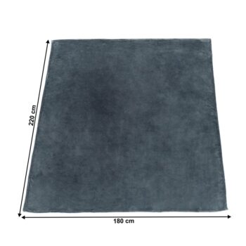 DALAT TYP 2: Plyšová deka Dalat Typ 2 180x220 cm - tmavosivá; materiál: polyester; rozmery (DxŠ): 220x180 cm.