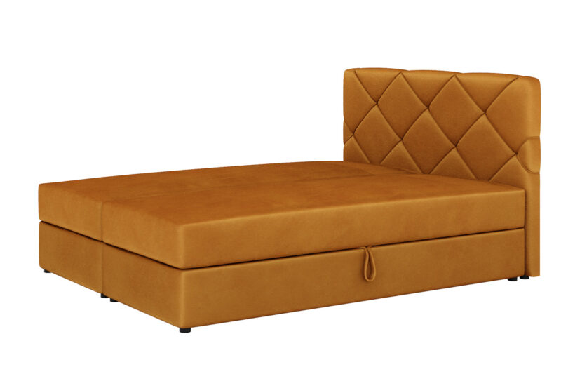 DALILA čalúnená manželská posteľ 140 x 200 cm, ITAKA 33 Štýlová manželská posteľ DALILA je v modernom a elegantnom prevedení. Patrí medzi postele typu BOXSPRING. Výrazným dizajnovým prvkom je jej čelo, ktoré tiež ochráni vašu stenu pred oderom.Posteľ je čalúnená látkou ITAKA 33. Súčasťou postele je kvalitný bonellový matrac. Pre väčší komfort si môžete dokúpiť praktický vrchný krycí matrac TOPPER (viď. doporučené produkty).Disponuje veľkým úložným priestorom, ktorý je vhodný na uloženie perín, obliečok a podobne.Rozmery (š,v,h): 145 x 102 x 208 cm. Výška čela postele: 102 cm. Výška spacej plochy: 47 cm. Výška nožičiek: 2 cm. Spacia plocha: 140 x 200 cm.V našej ponuke nájdete aj ďalšie prevedenia a rozmery manželských postelí DALILA.Dodávame v demontovanom stave.