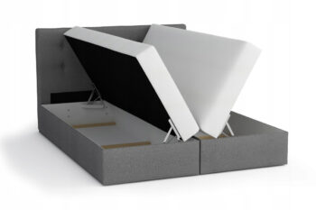 Štýlová manželská posteľ DALILA je v modernom a elegantnom prevedení. Patrí medzi postele typu BOXSPRING. Výrazným dizajnovým prvkom je jej čelo, ktoré tiež ochráni vašu stenu pred oderom.Posteľ je čalúnená látkou COSMIC 100.  Súčasťou postele je kvalitný bonellový matrac. Pre väčší komfort si môžete dokúpiť praktický vrchný krycí matrac TOPPER (viď. doporučené produkty).Disponuje veľkým úložným priestorom, ktorý je vhodný na uloženie perín, obliečok a podobne.Rozmery (š,v,h): 165 x 102 x 208 cm. Výška čela postele: 102 cm. Výška spacej plochy: 47 cm. Výška nožičiek: 2 cm. Spacia plocha: 160 x 200 cm.V našej ponuke nájdete aj ďalšie prevedenia a rozmery manželských postelí DALILA.Dodávame v demontovanom stave.