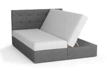 Štýlová manželská posteľ DALILA je v modernom a elegantnom prevedení. Patrí medzi postele typu BOXSPRING. Výrazným dizajnovým prvkom je jej čelo, ktoré tiež ochráni vašu stenu pred oderom.Posteľ je čalúnená látkou COSMIC 100.  Súčasťou postele je kvalitný bonellový matrac. Pre väčší komfort si môžete dokúpiť praktický vrchný krycí matrac TOPPER (viď. doporučené produkty).Disponuje veľkým úložným priestorom, ktorý je vhodný na uloženie perín, obliečok a podobne.Rozmery (š,v,h): 165 x 102 x 208 cm. Výška čela postele: 102 cm. Výška spacej plochy: 47 cm. Výška nožičiek: 2 cm. Spacia plocha: 160 x 200 cm.V našej ponuke nájdete aj ďalšie prevedenia a rozmery manželských postelí DALILA.Dodávame v demontovanom stave.