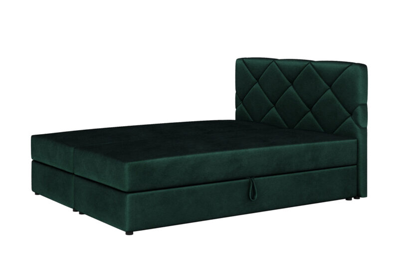 DALILA čalúnená manželská posteľ 160 x 200 cm, ITAKA 10 Štýlová manželská posteľ DALILA je v modernom a elegantnom prevedení. Patrí medzi postele typu BOXSPRING. Výrazným dizajnovým prvkom je jej čelo, ktoré tiež ochráni vašu stenu pred oderom.Posteľ je čalúnená látkou ITAKA 10.  Súčasťou postele je kvalitný bonellový matrac. Pre väčší komfort si môžete dokúpiť praktický vrchný krycí matrac TOPPER (viď. doporučené produkty).Disponuje veľkým úložným priestorom, ktorý je vhodný na uloženie perín, obliečok a podobne.Rozmery (š,v,h): 165 x 102 x 208 cm. Výška čela postele: 102 cm. Výška spacej plochy: 47 cm. Výška nožičiek: 2 cm. Spacia plocha: 160 x 200 cm.V našej ponuke nájdete aj ďalšie prevedenia a rozmery manželských postelí DALILA.Dodávame v demontovanom stave.