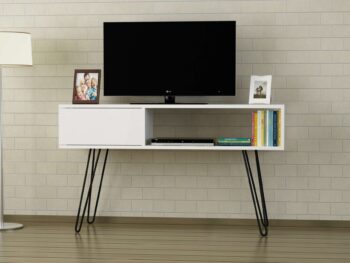 Predstavujeme DARA, TV stolík, ktorý prináša čistý a moderný dizajn do vašej obývačky. Tento úzky a elegantný nábytok v bielej farbe je navrhnutý tak, aby poskytoval praktické a štýlové riešenie pre vaše multimediálne zariadenia a ďalšie potreby.Detailné špecifikácieTyp tovaru: TV stolíkMateriál: Kvalitné LTD a kov, s hrúbkou materiálu 18 mm, zaisťujúce odolnosť a dlhú životnosť.Rozmery: 120 x 68.5 x 29.5 cm, ideálny pre moderné a kompaktné obývacie priestory.Farba: Elegantná biela, ktorá pridáva sviežosť a čistotu vášmu interiéru.Vybavenie: Regálkaposkytuje dostatok úložného priestoru pre elektroniku, knihy alebo dekorácie.Vzhľad: Úzky dizajn, ktorý je ideálny pre menšie priestory alebo pre vytvorenie štýlového prvku vo vašej obývačke.Počet dverí, dvierok: Bez dverí, čo umožňuje ľahký prístup a otvorený vzhľad.Dodatočné informácie: Produkt je dodávaný v demontovanom stave, čo uľahčuje transport a montáž.TV stolík DARA je skvelou voľbou pre tých, ktorí hľadajú moderný a funkčný nábytok s elegantným vzhľadom. Jeho biela farba a minimalistický dizajn prinášajú do vášho domova sviežosť a moderný štýl.