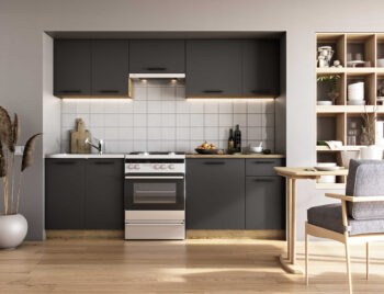 Kuchyňa Daria 240 v prevedení antracit / dub craft je moderným a praktickým nábytkom do každej kuchyne. Tento produkt značky HALMAR je vyrobený z aglomerovaného materiálu, konkrétne laminovanej DTD, ktorá je známa svojou odolnosťou a dlhou životnosťou. Kuchyňa sa dodáva v demonte, čo umožňuje…
