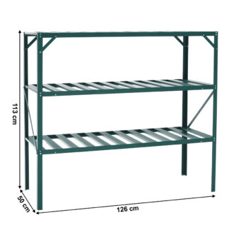 Hliníkový regál do skleníka Darzin Typ 3 v zelenej farbe je ideálnym riešením pre každého, kto hľadá praktický a esteticky príjemný úložný priestor. Tento moderný regál od značky KONDELA je navrhnutý tak, aby spĺňal potreby nielen záhradkárov, ale aj tých, ktorí potrebujú efektívne usporiadať…