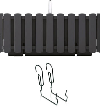 Prepracovaný dizajn samozavlažovacieho plastového balkónového kvetináča DDEF400W 38 cm sa bude nádherne vynímať na balkóne, či záhradnej kvetinovej stene. Vyrobený je v modernom prevedení antracit a jeho spracovanie predstavuje dojem, že je z drevených latiek. Materiál použitý na jeho výrobu je…