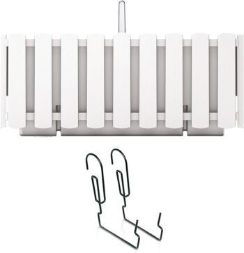 Prepracovaný dizajn samozavlažovacieho plastového balkónového kvetináča DDEF400W 38 cm sa bude nádherne vynímať na balkóne, či záhradnej kvetinovej stene. Vyrobený je v modernom prevedení biela a jeho spracovanie predstavuje dojem, že je z drevených latiek. Materiál použitý na jeho výrobu je pevný…