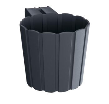 Okrúhly plastový balkónový kvetináč DDEZ150 14,4 cm bude ideálnou voľbou pre vypestovanie menších rastliniek či čerstvých byliniek, ktoré použijete v kuchyni ako prísadu do jedál. Farebné prevedenie antracit a dizajn pripomínajúci malé latky mu dodávajú neprehliadnuteľný šmrnc. Vyrobený je z plastu…