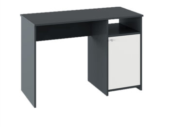 PC stôl Dede v elegantnom farebnom prevedení grafit a biela je ideálnym riešením pre moderné kancelárie a pracovné priestory. Tento stôl, vyrobený z kvalitného aglomerovaného materiálu, konkrétne laminovanej DTD, ponúka nielen estetický vzhľad, ale aj praktickosť a funkčnosť.