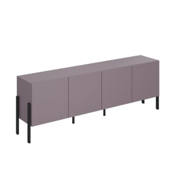 Sektor DEKTON je charakteristický svojim elegantným prevedením a čistými líniami. Výrazným prvkom nábytku sú nožičky, vyrobené z kovu. Sú v čiernej farbe. Nábytok DEKTON je vyrobený z kvalitných LTD dosiek, ktoré sa jednoducho udržiavajú, s ABS hranami.Televízny stolík je štvordverový. Vo vnútri sa nachádzajú police.Farba: slivkaRozmery (š,v,h): 204 x 70 x 40 cm.Dodávame v demontovanom stave.