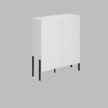 Sektor DEKTON je charakteristický svojim elegantným prevedením a čistými líniami. Výrazným prvkom nábytku sú nožičky, vyrobené z kovu. Sú v čiernej farbe. Nábytok DEKTON je vyrobený z kvalitných LTD dosiek, ktoré sa jednoducho udržiavajú, s ABS hranami.Komoda je dvojdverová.Rozmery (š,v,h): 114 x 135 x 40 cm.Farba: bielaDodávame v demontovanom stave.