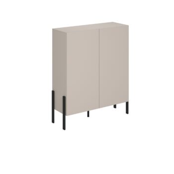 Sektor DEKTON je charakteristický svojim elegantným prevedením a čistými líniami. Výrazným prvkom nábytku sú nožičky, vyrobené z kovu. Sú v čiernej farbe. Nábytok DEKTON je vyrobený z kvalitných LTD dosiek, ktoré sa jednoducho udržiavajú, s ABS hranami.Komoda je dvojdverová.Rozmery (š,v,h): 114 x 135 x 40 cm.Farba: kašmírDodávame v demontovanom stave.