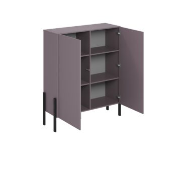 Sektor DEKTON je charakteristický svojim elegantným prevedením a čistými líniami. Výrazným prvkom nábytku sú nožičky, vyrobené z kovu. Sú v čiernej farbe. Nábytok DEKTON je vyrobený z kvalitných LTD dosiek, ktoré sa jednoducho udržiavajú, s ABS hranami.Komoda je dvojdverová.Rozmery (š,v,h): 114 x 135 x 40 cm.Farba: slivkaDodávame v demontovanom stave.