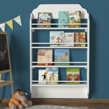 Regál na knihy DELUXE MONTESSORI je ideálny do detských izieb pre malých čitateľov. Regál je navrhnutý v súlade s metódou Montessori. Knihy sú do regálu usporiadané obálkou vpred, aby aj tí najmenší už v rannom veku objavovali túžbu po čítaní. Priestor pre ukladanie kníh má až 4 úrovne, takže dostatok miesta na vystavenie všetkých kníh ktorými chcete zaujať Vaše ratolesti. Knihy v regáli by ste však mali pravidelne premiestňovať aby dieťa vždy objavilo niečo nové. Tým že regál je výškou prispôsobený aj tým najmenším, dokáže si dieťa samo knihu vybrať, i ju späť odložiť. Deluxe Montessori regál na knihy je stabilný a výborne šetrí miesto. S hĺbkou len 12 cm sa hravo zmestí i za dvere izby a nezaberá takmer žiaden priestor ani v úzkych miestnostiach.Farebné prevedenie: biela matnáMateriál: kvalitné 18 mm LTD, hrany PVC páska, odolné voči poškriabaniuRozmery: (š/h/v) 80 x 12 x 132 cmDodávame v demonte.