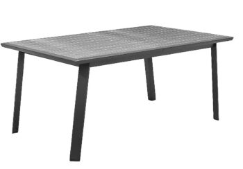 DEOKORK Hliníkový stôl ALORA 170/264x101 cm (šedo-hnedý)