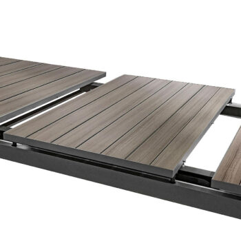 DEOKORK Hliníkový stôl LIVORNO 214/274x110 cm (antracit)