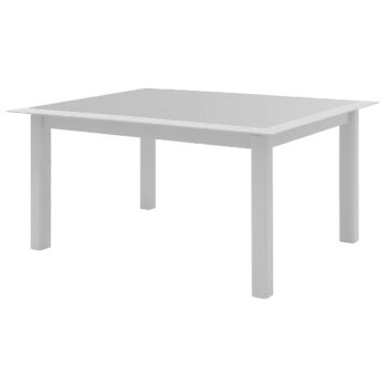 DEOKORK Hliníkový stôl VERMONT 160/254 cm (biela)
