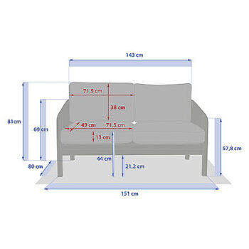 DEOKORK Luxusná lavica 2-miestna z akácie BRIGHTON