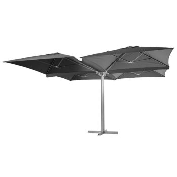 DEOKORK Slnečníkovej set QUATRO 2x2 m (antracit)