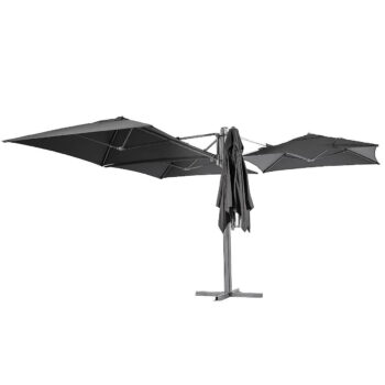 DEOKORK Slnečníkovej set QUATRO 2x2 m (antracit)