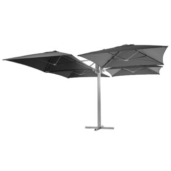 DEOKORK Slnečníkovej set QUATRO 2x2 m (antracit)