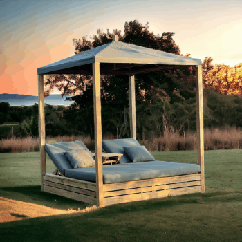 DEOKORK Teaková posteľ DAYBED