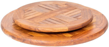 DEOKORK Teakový otočný stolík SERVITORE II