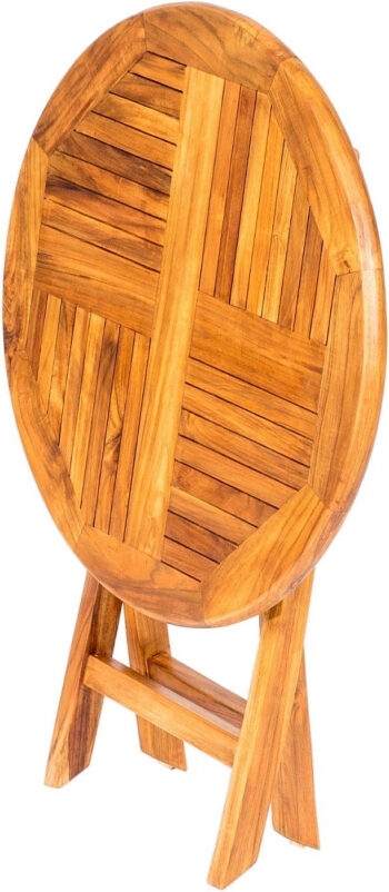 DEOKORK Teakový skladací stôl VASCO 120 × 80 × 78 cm | obdĺžnik